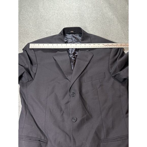 Brooks Brother 346 Suit Jacket Mens 42L Black Wool Blazer Sport Coat Long Sleeve - Picture 11 of 13